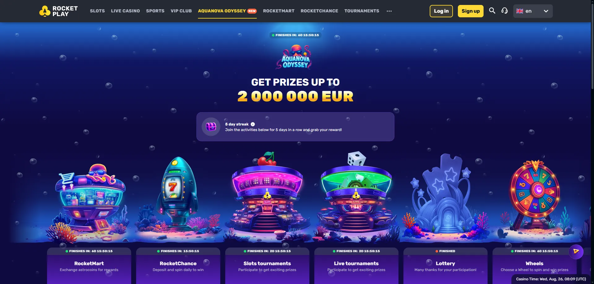Rocketplay Casino welcome bonus up to 1000 AUD plus free spins